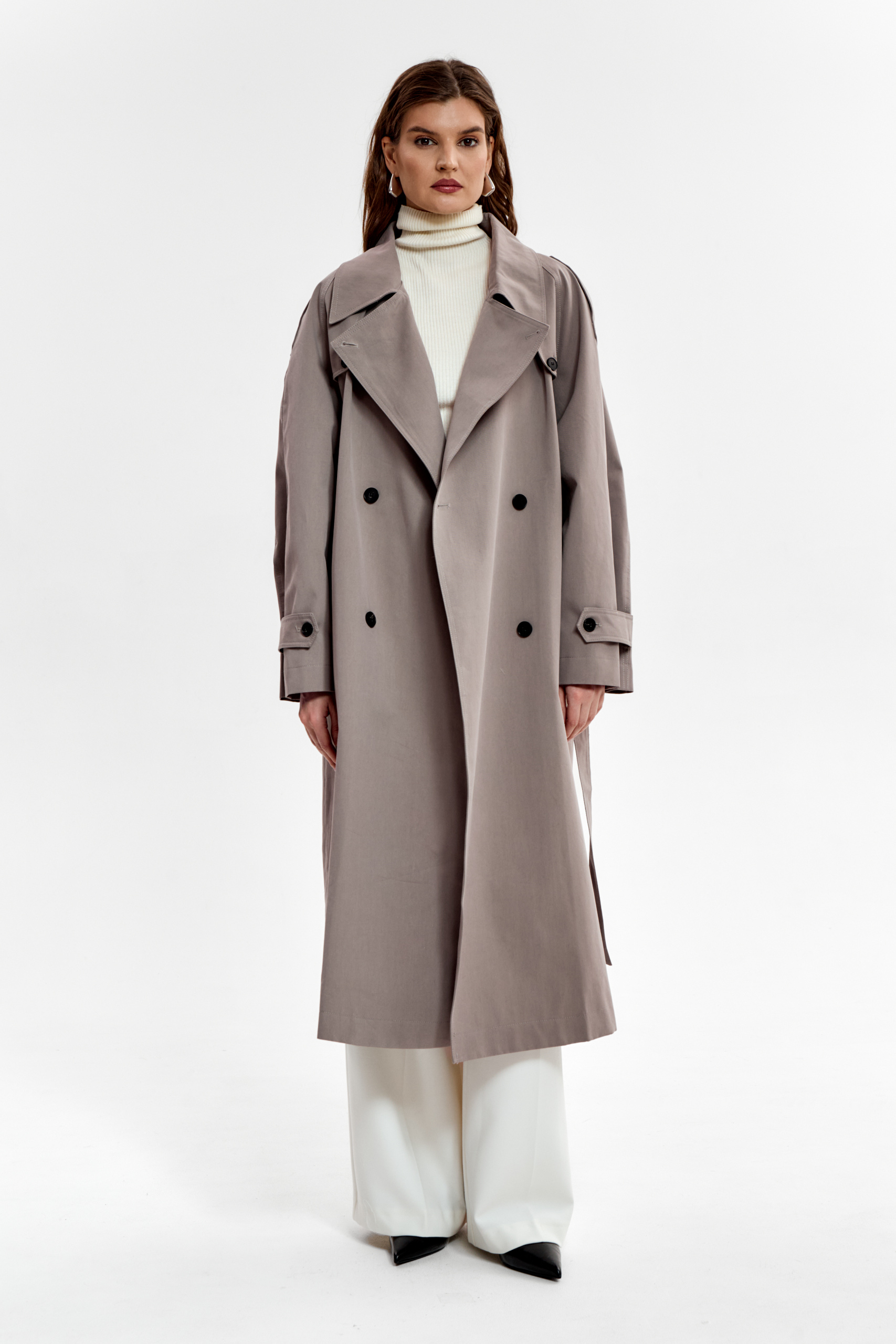 Плащ длинный