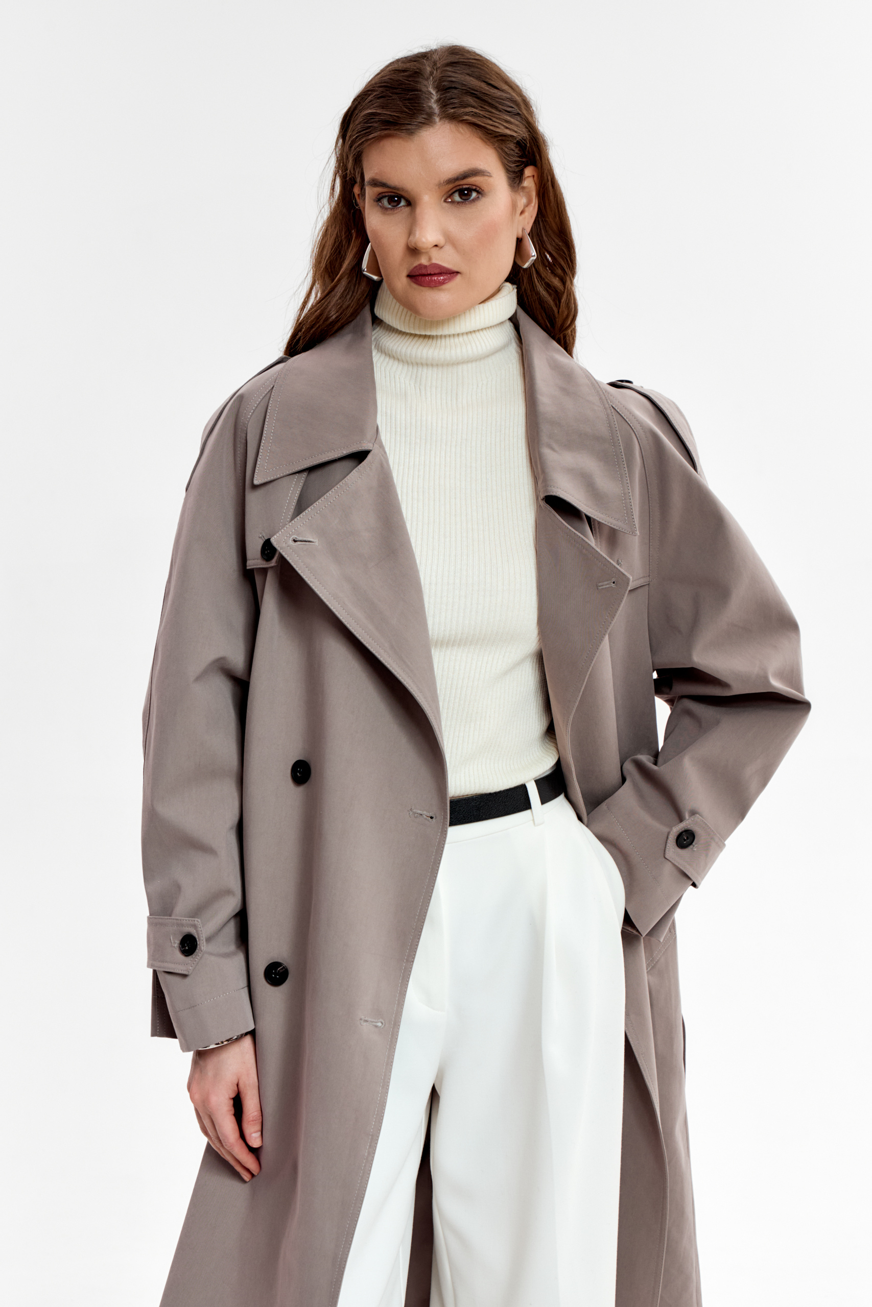 Плащ длинный