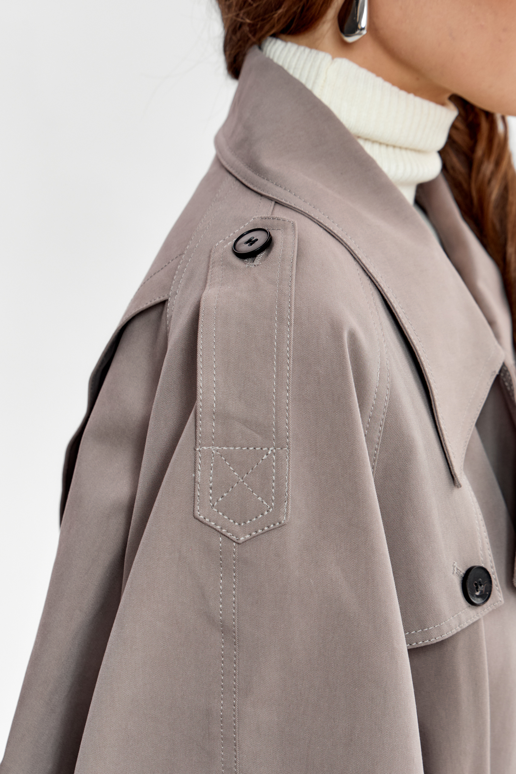 Плащ длинный