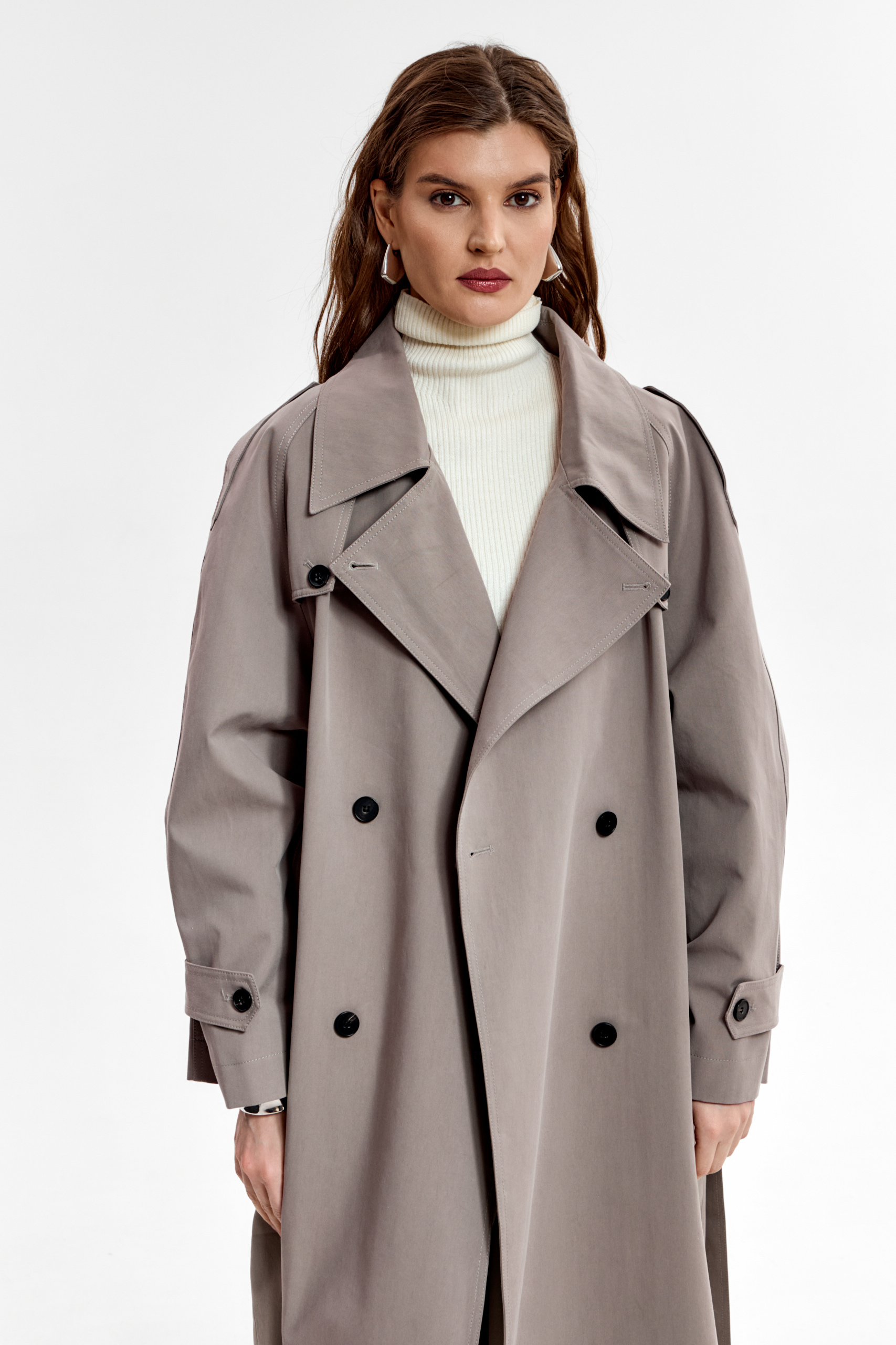 Плащ длинный