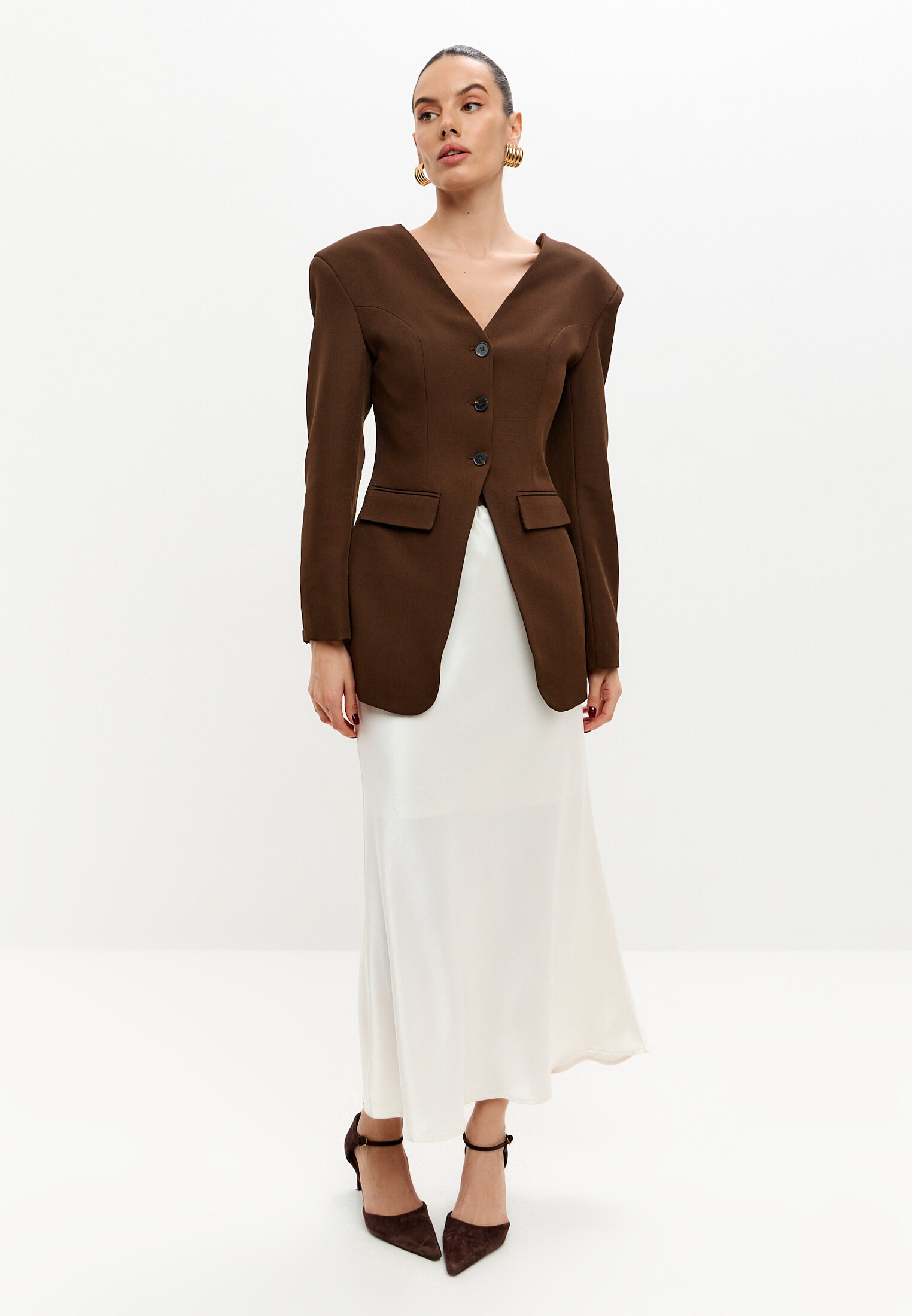  Жакет с вырезом на спине