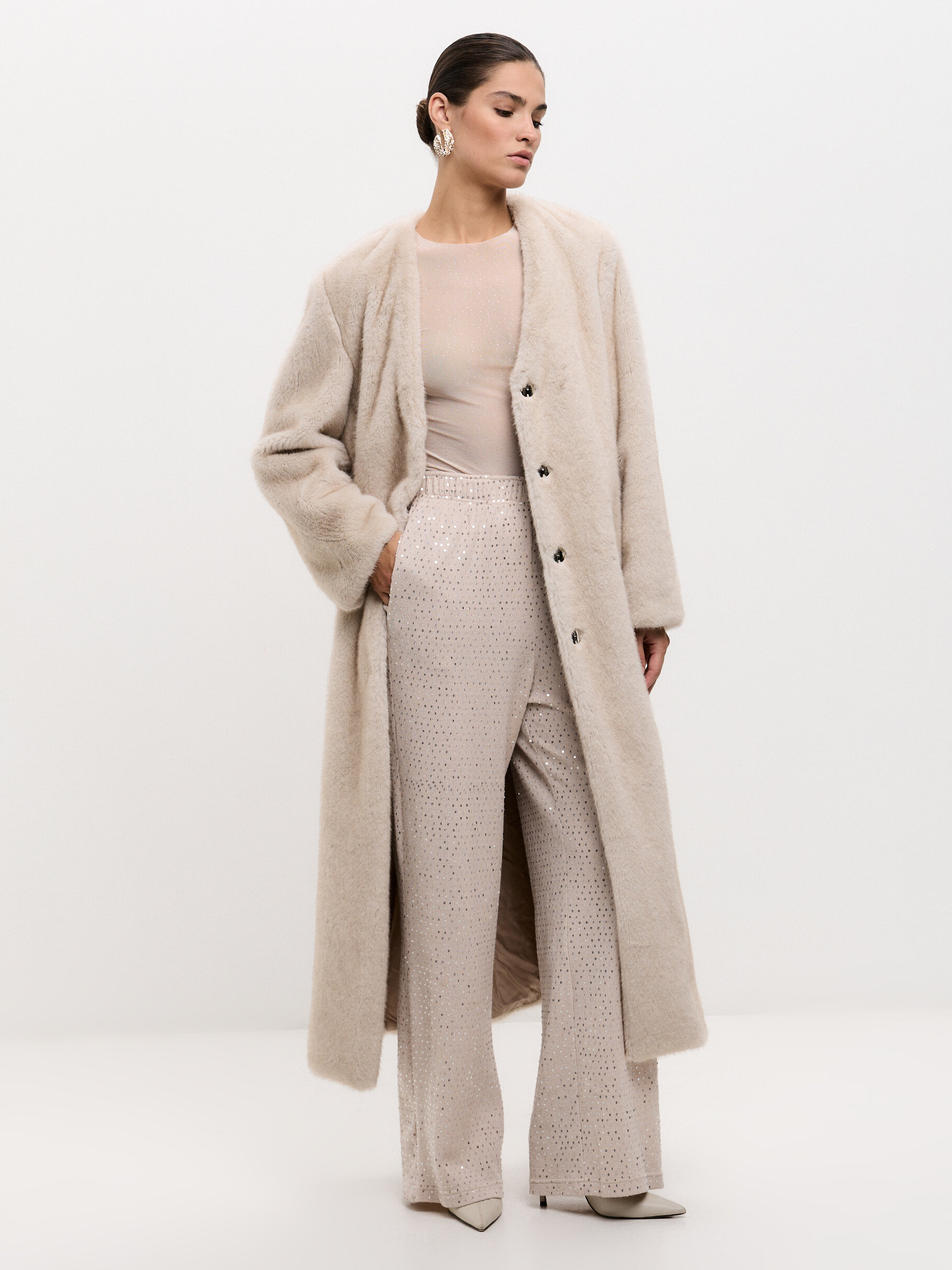 Шуба длинная