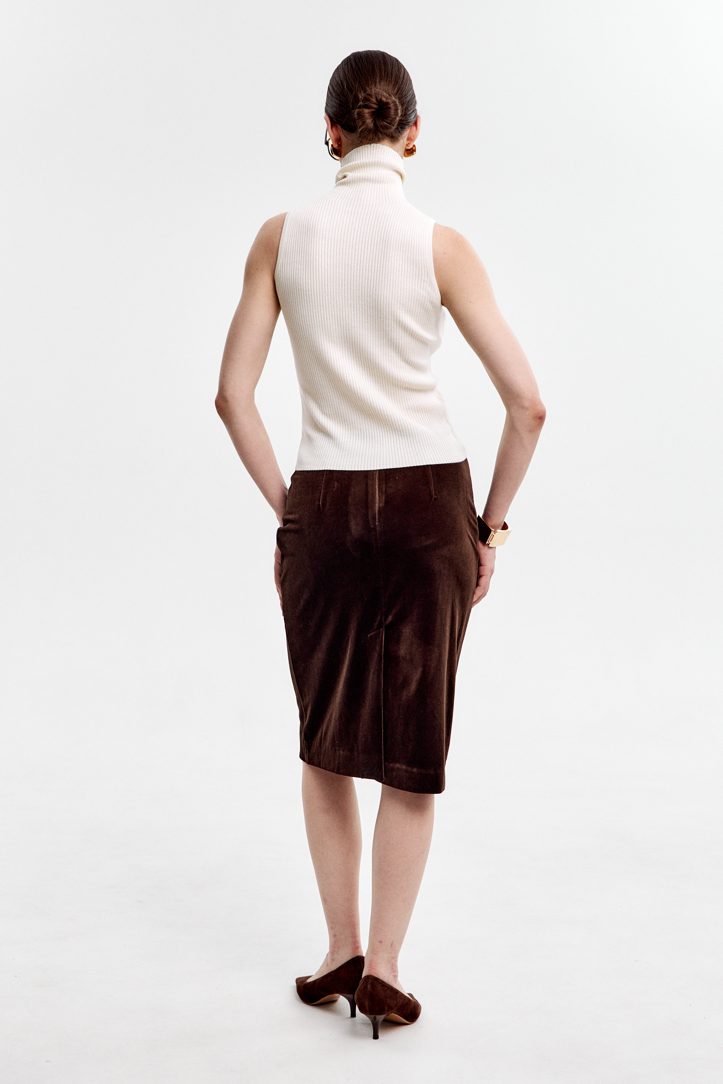  Юбка прямая Chocolate