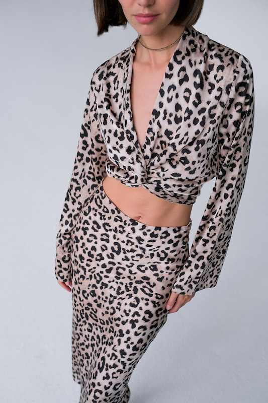 Блуза леопардовая