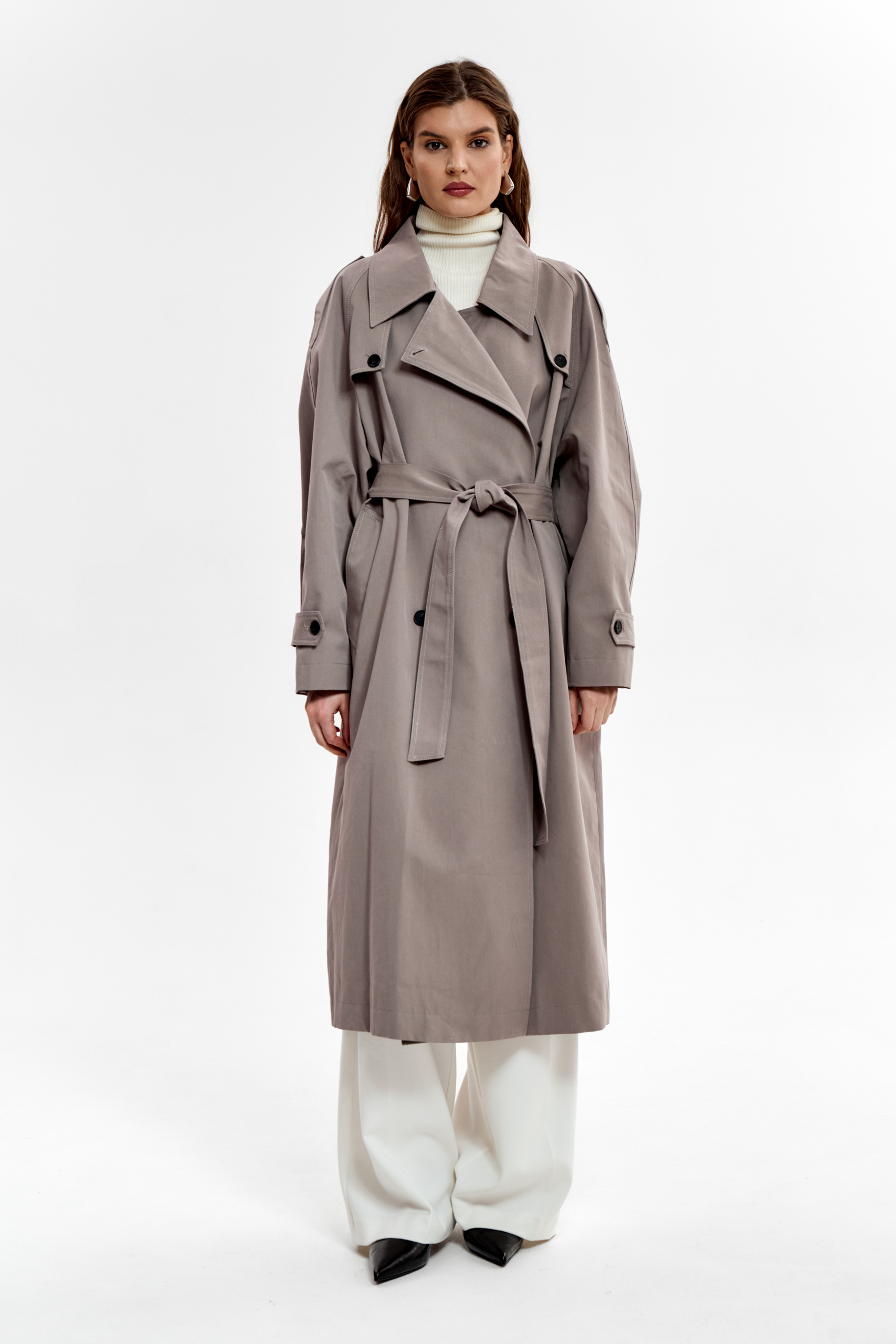 Плащ длинный