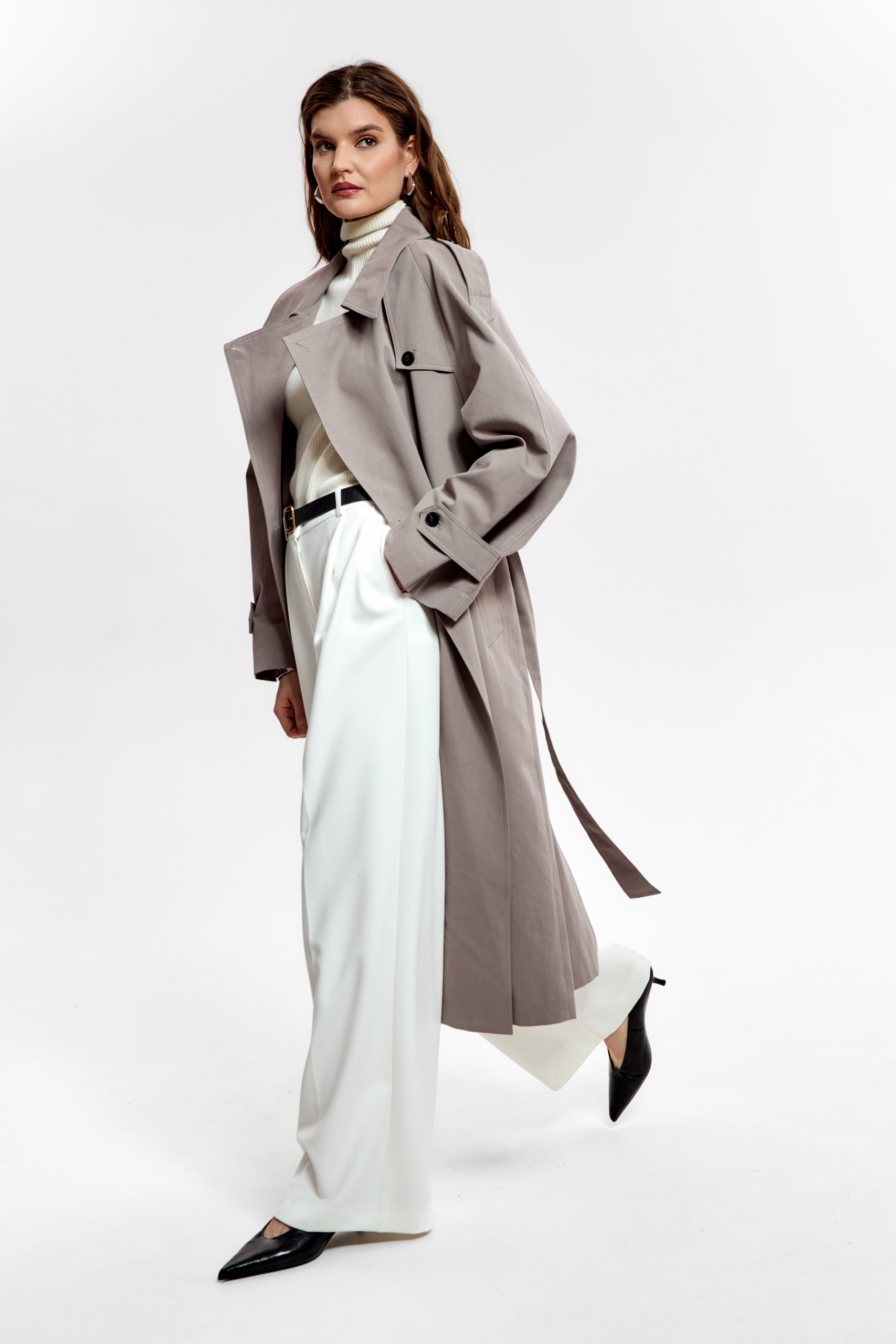 Плащ длинный