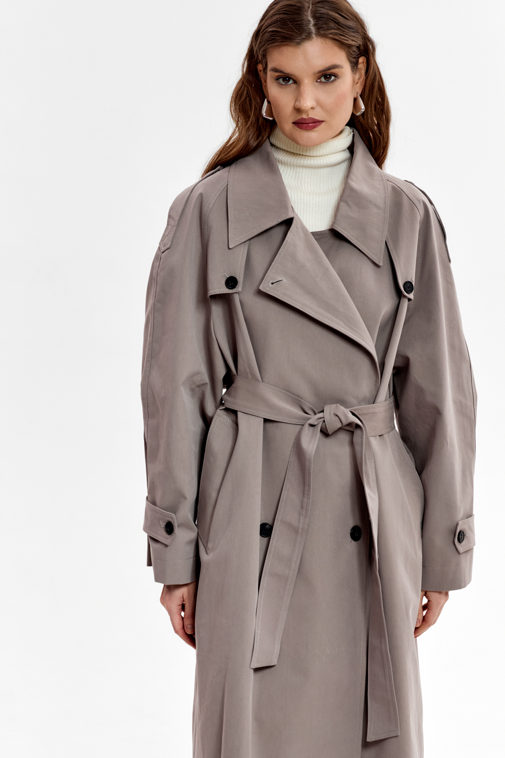 Плащ длинный