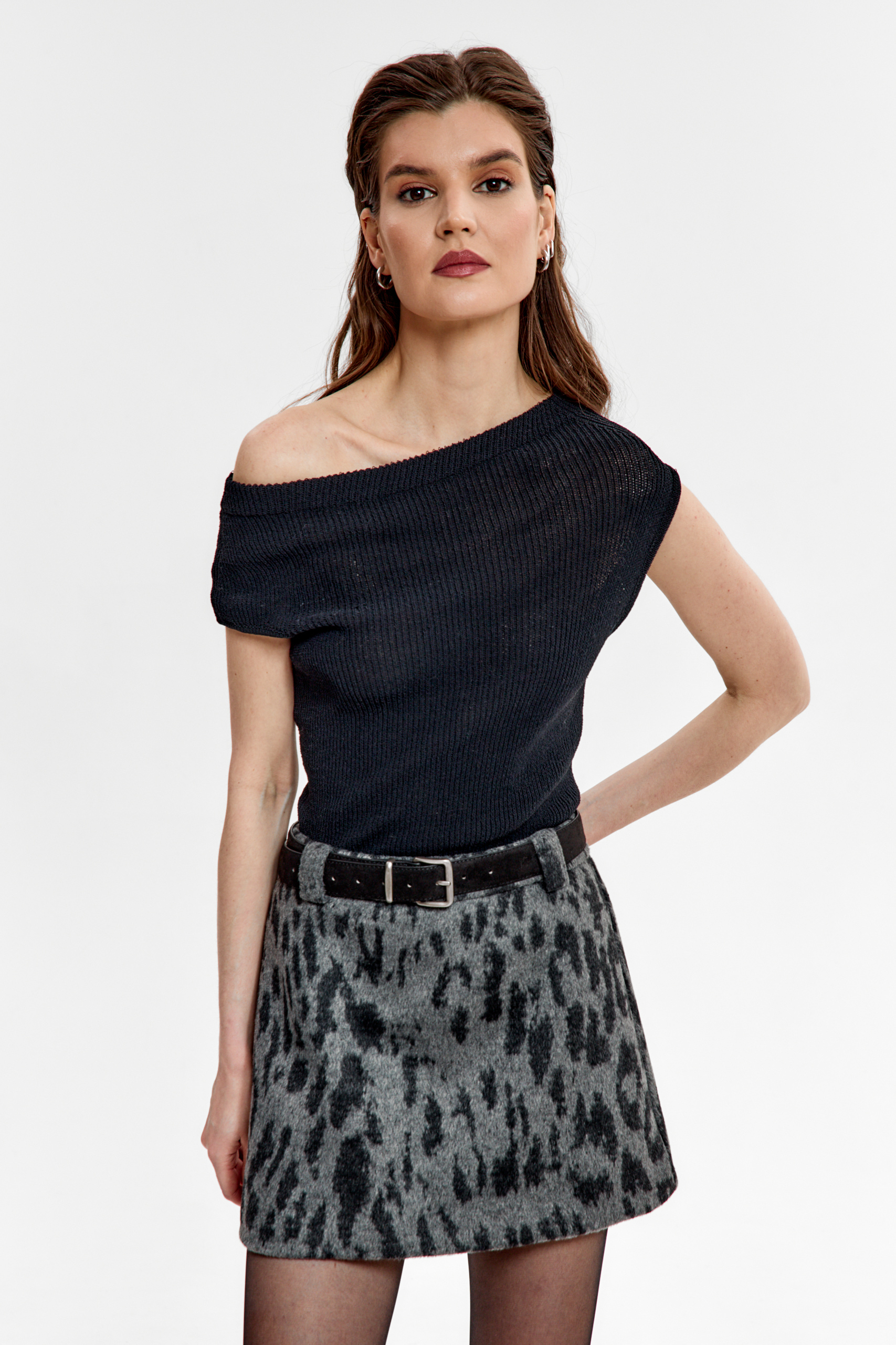 Юбка мини лео