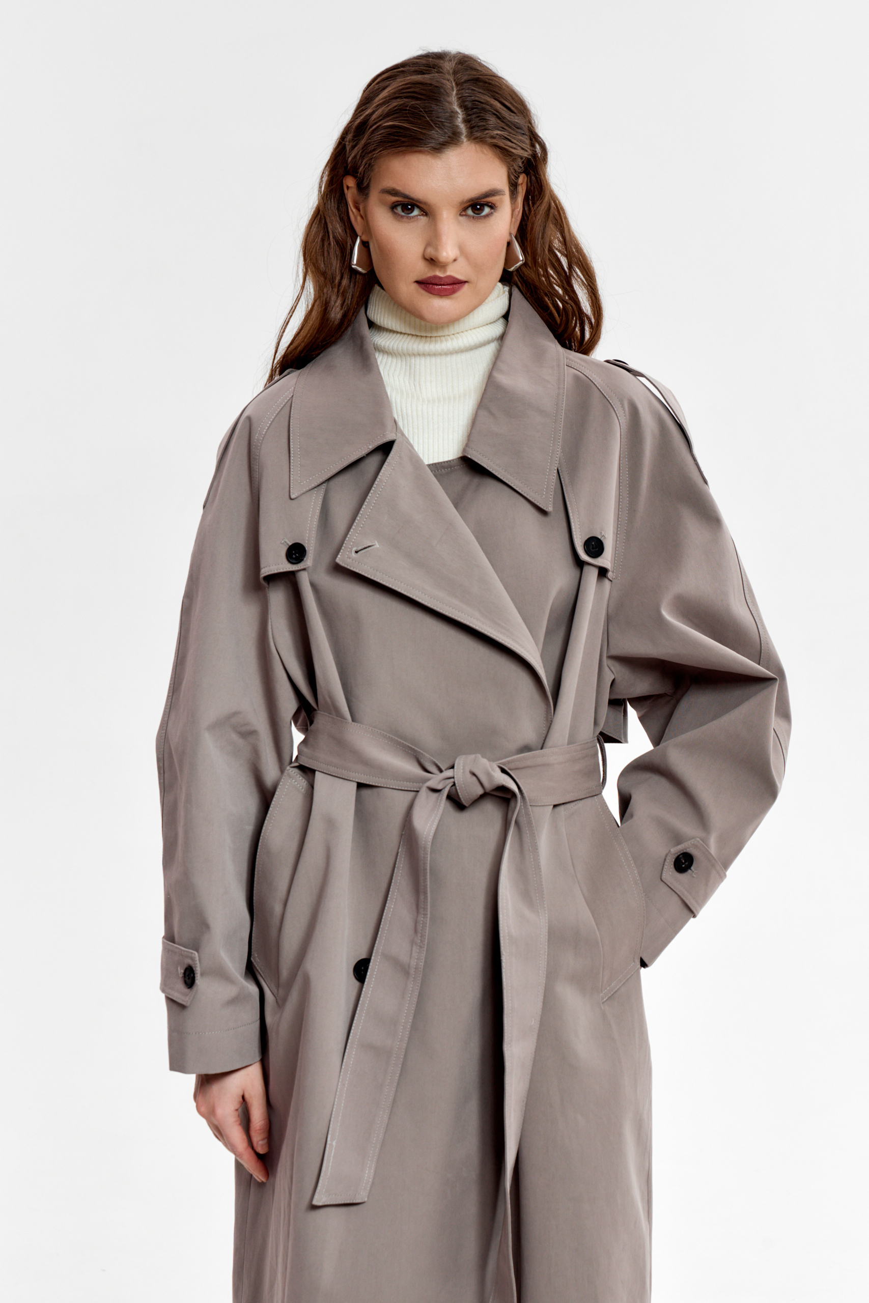 Плащ длинный