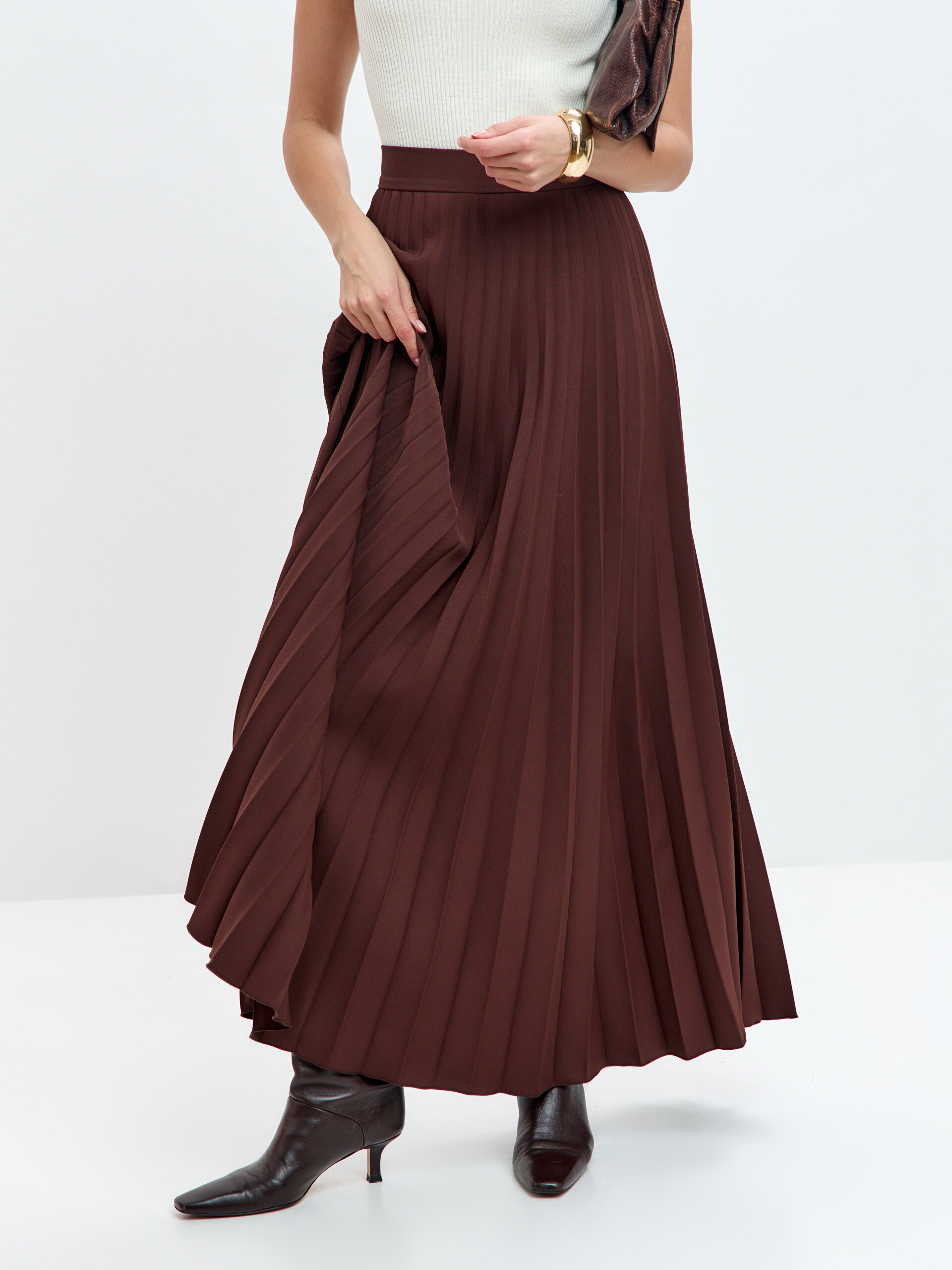 Юбка гофре макси