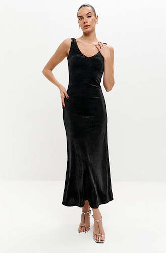 Платье бархатное макси
