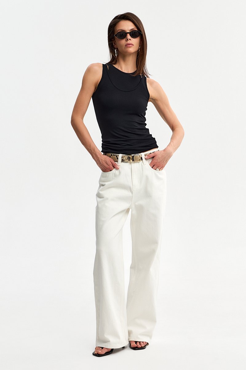 Джинсы белые