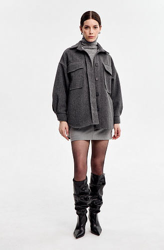 Рубашка из пальтовой ткани