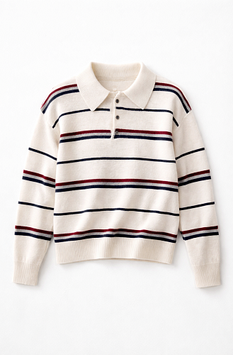 Поло трикотажное в полоску